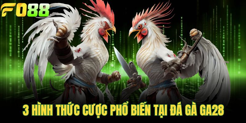 3 hình thức cược phổ biến tại đá gà GA28