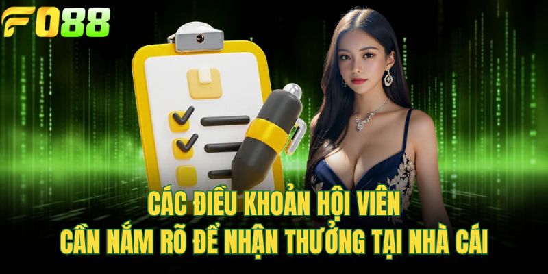 Các điều khoản hội viên cần nắm rõ để nhận thưởng tại nhà cái