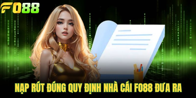 Nạp rút đúng quy định nhà cái FOR88 đưa ra