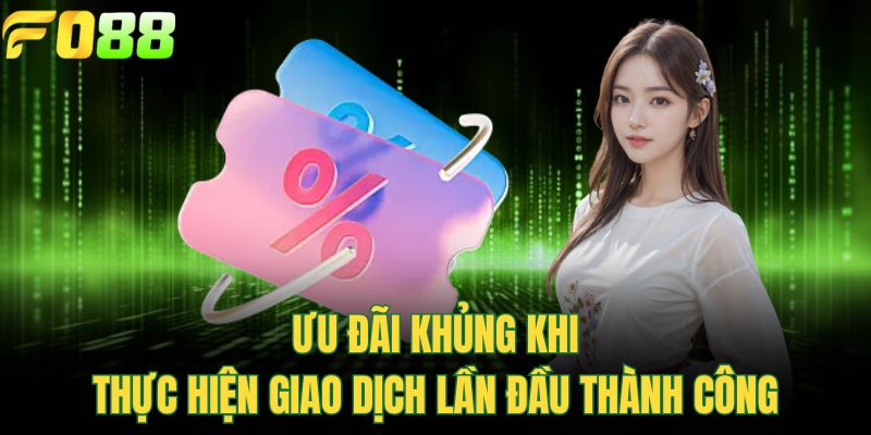 Ưu đãi khủng khi thực hiện giao dịch lần đầu thành công